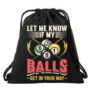 Billiards Pool Player Billiards Lover Billiards Dad Gift For Father’s Day Drawstring Bag