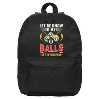 Billiards Pool Player Billiards Lover Billiards Dad Gift For Father’s Day 16 in Basic Backpack