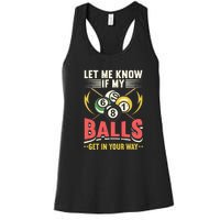 Billiards Pool Player Billiards Lover Billiards Dad Gift For Father’s Day Women's Racerback Tank