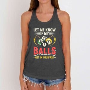 Billiards Pool Player Billiards Lover Billiards Dad Gift For Father’s Day Women's Knotted Racerback Tank