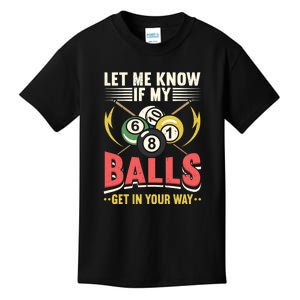 Billiards Pool Player Billiards Lover Billiards Dad Gift For Father’s Day Kids T-Shirt