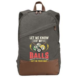 Billiards Pool Player Billiards Lover Billiards Dad Gift For Father’s Day Cotton Canvas Backpack