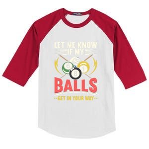 Billiards Pool Player Billiards Lover Billiards Dad Gift For Father’s Day Kids Colorblock Raglan Jersey