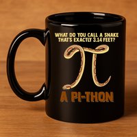 Ball Python Pi Snake Pet Owner Animal Gift 11oz C Handle Ceramic Mug