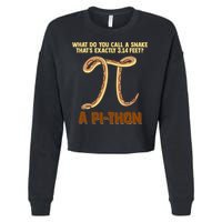 Ball Python Pi Snake Pet Owner Animal Gift Cropped Pullover Crew