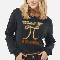 Ball Python Pi Snake Pet Owner Animal Gift Cropped Pullover Crew