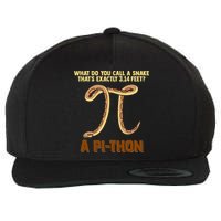 Ball Python Pi Snake Pet Owner Animal Gift Wool Snapback Cap