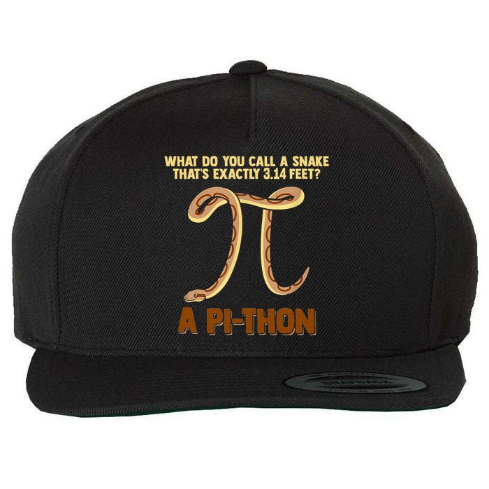 Ball Python Pi Snake Pet Owner Animal Gift Wool Snapback Cap