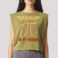 Ball Python Pi Snake Pet Owner Animal Gift Garment-Dyed Women's Muscle Tee