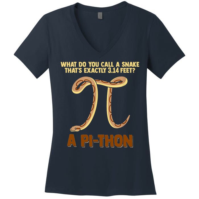 Ball Python Pi Snake Pet Owner Animal Gift Women's V-Neck T-Shirt