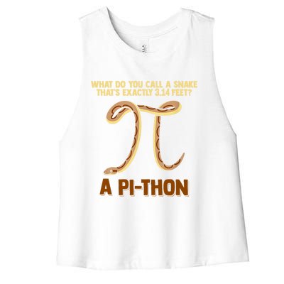 Ball Python Pi Snake Pet Owner Animal Gift Women's Racerback Cropped Tank