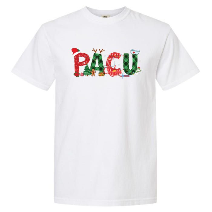 Buffalo Plaid Pacu Nurse Christmas Tree Santa Xmas Pajama Sweat Garment-Dyed Heavyweight T-Shirt