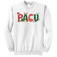 Buffalo Plaid Pacu Nurse Christmas Tree Santa Xmas Pajama Sweat Sweatshirt