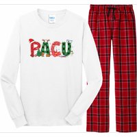 Buffalo Plaid Pacu Nurse Christmas Tree Santa Xmas Pajama Sweat Long Sleeve Pajama Set