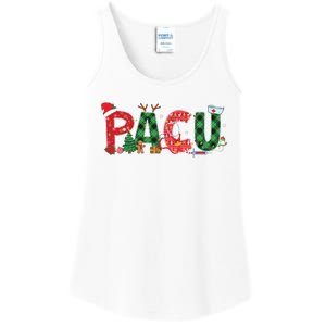 Buffalo Plaid Pacu Nurse Christmas Tree Santa Xmas Pajama Sweat Ladies Essential Tank