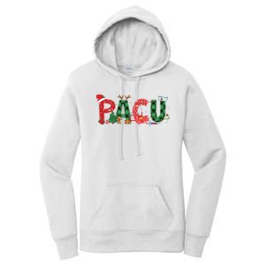 Buffalo Plaid Pacu Nurse Christmas Tree Santa Xmas Pajama Sweat Women's Pullover Hoodie