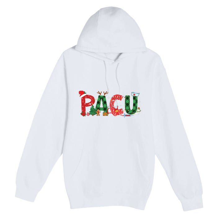 Buffalo Plaid Pacu Nurse Christmas Tree Santa Xmas Pajama Sweat Premium Pullover Hoodie