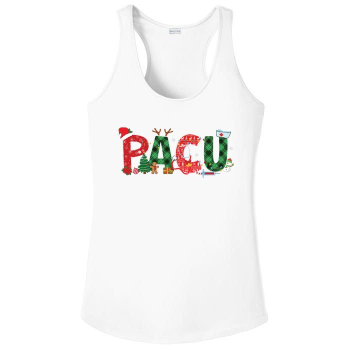 Buffalo Plaid Pacu Nurse Christmas Tree Santa Xmas Pajama Sweat Ladies PosiCharge Competitor Racerback Tank