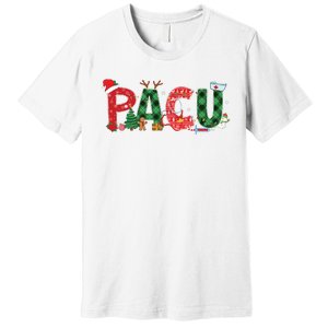 Buffalo Plaid Pacu Nurse Christmas Tree Santa Xmas Pajama Sweat Premium T-Shirt