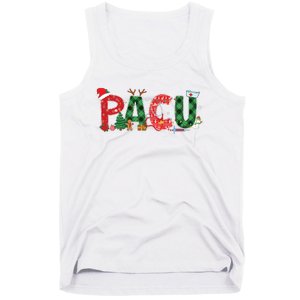 Buffalo Plaid Pacu Nurse Christmas Tree Santa Xmas Pajama Sweat Tank Top