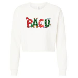 Buffalo Plaid Pacu Nurse Christmas Tree Santa Xmas Pajama Sweat Cropped Pullover Crew