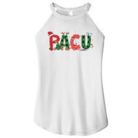 Buffalo Plaid Pacu Nurse Christmas Tree Santa Xmas Pajama Sweat Women's Perfect Tri Rocker Tank