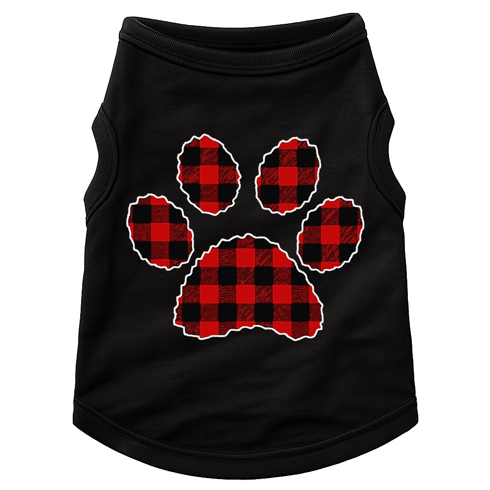 Buffalo Plaid Paw Print Dog Or Cat Lovers Christmas Doggie Tank