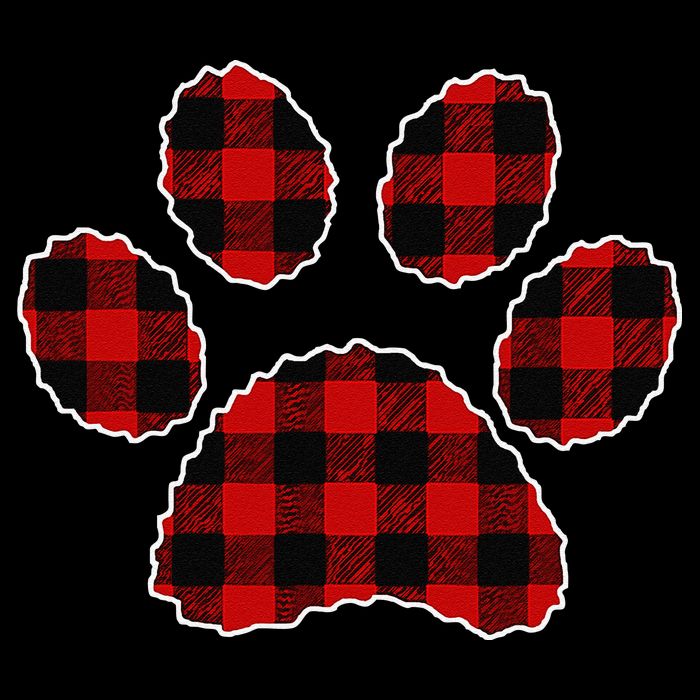 Buffalo Plaid Paw Print Dog Or Cat Lovers Christmas Sustainable Knit Beanie
