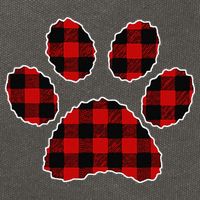 Buffalo Plaid Paw Print Dog Or Cat Lovers Christmas Cotton Canvas Backpack