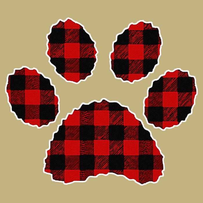 Buffalo Plaid Paw Print Dog Or Cat Lovers Christmas Cooling Performance Crew T-Shirt