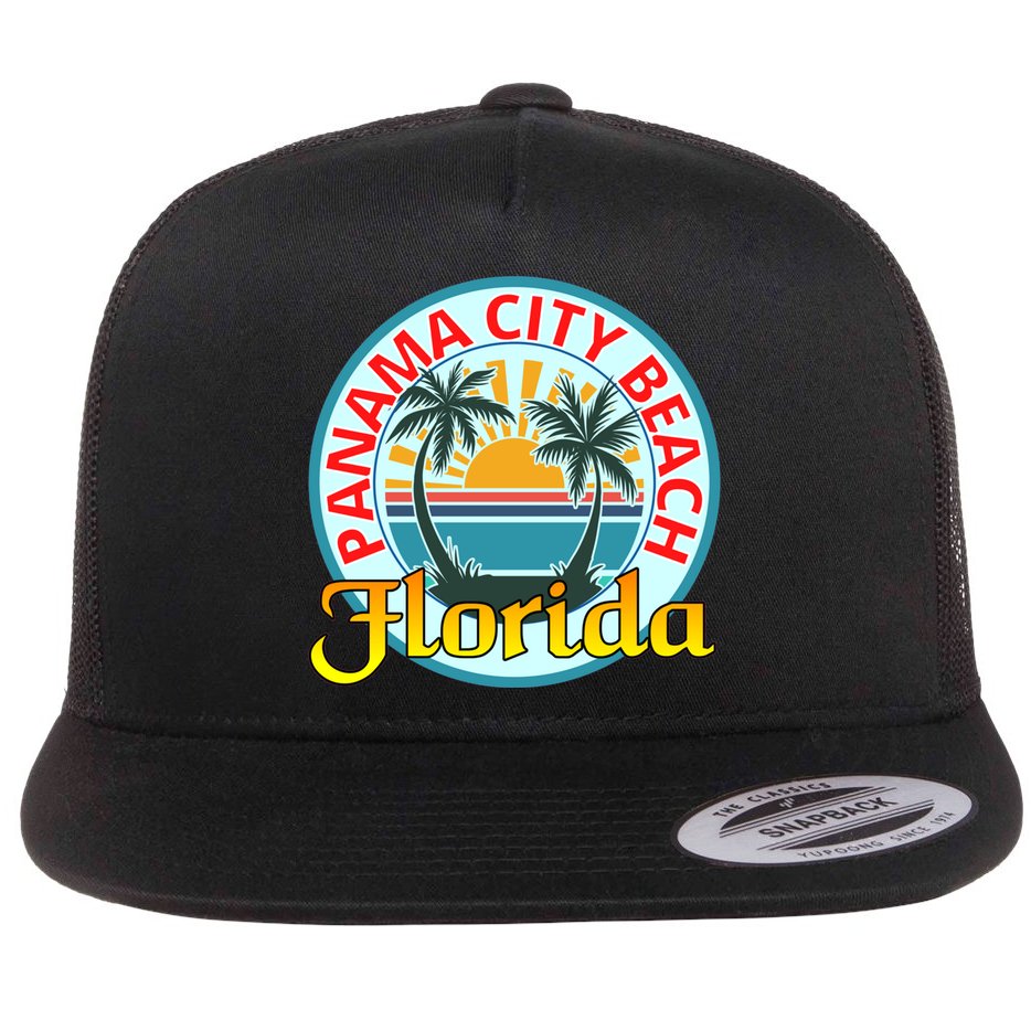 Beach Please Panama City Beach Florida Beach Spring Break Gift Flat Bill Trucker Hat