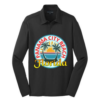 Beach Please Panama City Beach Florida Beach Spring Break Gift Silk Touch Performance Long Sleeve Polo