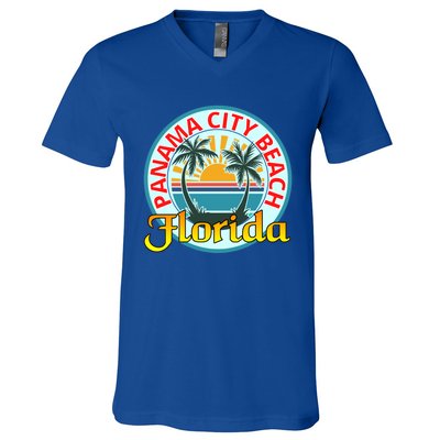 Beach Please Panama City Beach Florida Beach Spring Break Gift V-Neck T-Shirt