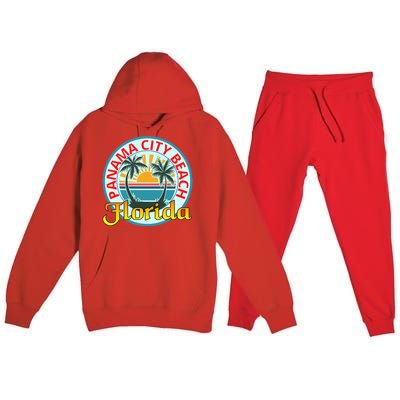 Beach Please Panama City Beach Florida Beach Spring Break Gift Premium Hooded Sweatsuit Set