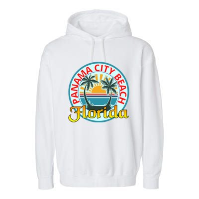 Beach Please Panama City Beach Florida Beach Spring Break Gift Garment-Dyed Fleece Hoodie