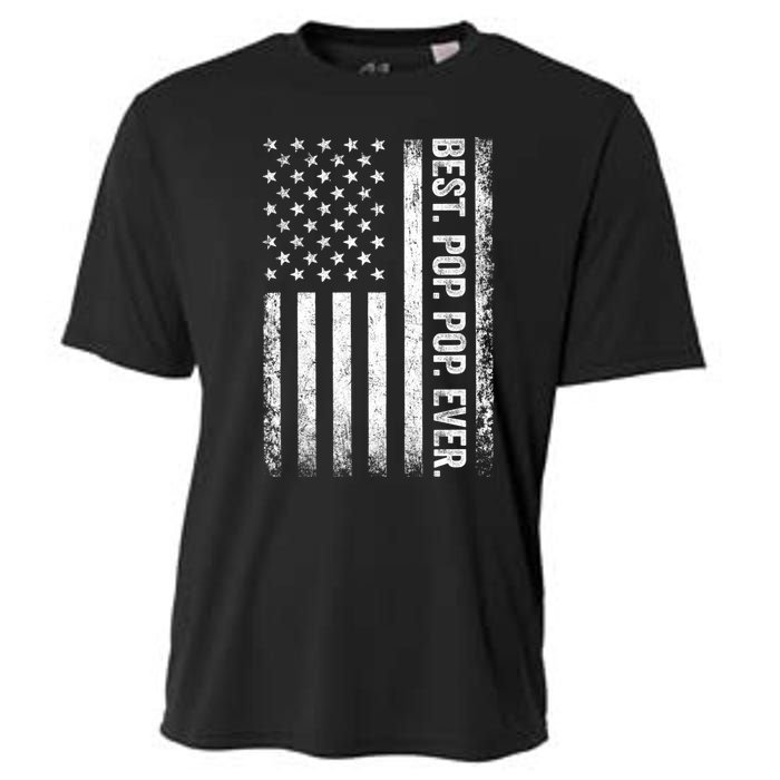 Best Pop Pop Ever Vintage American Flag Fathers Day Gift Dad Cooling Performance Crew T-Shirt