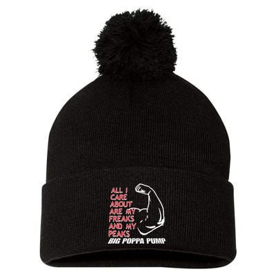 Big Poppa Pump Scott Steiner Big Bad Booty Daddy So Many Freaks So Little Time Pom Pom 12in Knit Beanie