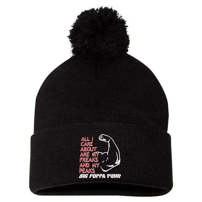 Big Poppa Pump Scott Steiner Big Bad Booty Daddy So Many Freaks So Little Time Pom Pom 12in Knit Beanie