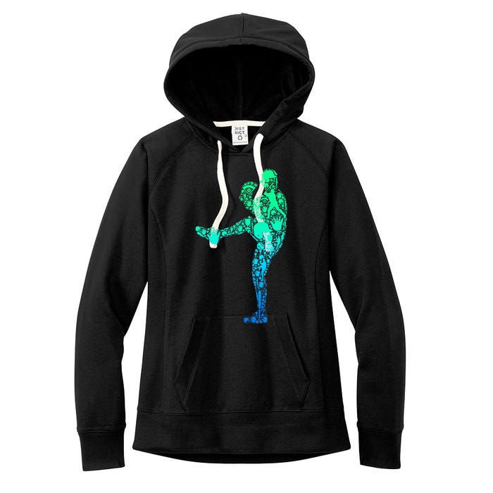 Baseball Pitcher Player Women's Fleece Hoodie