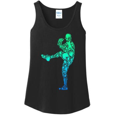 Baseball Pitcher Player Ladies Essential Tank