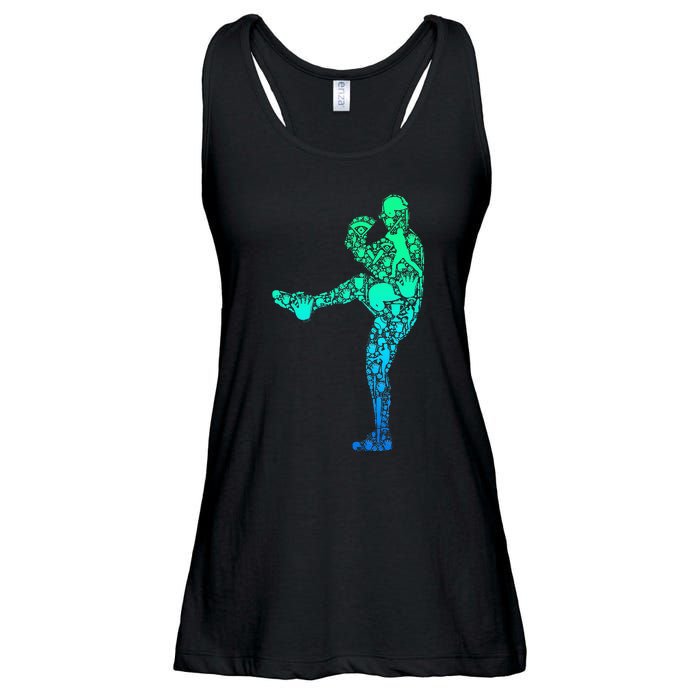 Baseball Pitcher Player Ladies Essential Flowy Tank