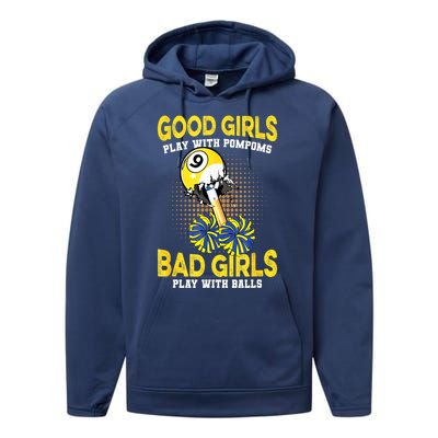 Billiards Player Pool Player Funny Billiards Gift Performance Fleece Hoodie