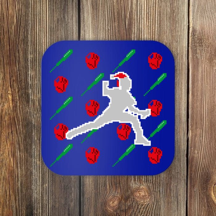 Baseball Pitcher Pixel Art Christmas Gaming Xmas Gamer Pj Gift Coaster