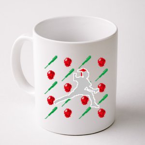 Baseball Pitcher Pixel Art Christmas Gaming Xmas Gamer Pj Gift Coffee Mug