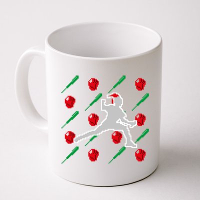 Baseball Pitcher Pixel Art Christmas Gaming Xmas Gamer Pj Gift Coffee Mug