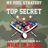 Billiard Pool Player My Strategy Is Top Secret Legacy Tie Dye Trucker Hat