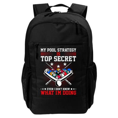 Billiard Pool Player My Strategy Is Top Secret Backpack