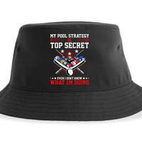 Billiard Pool Player My Strategy Is Top Secret Sustainable Bucket Hat