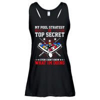 Billiard Pool Player My Strategy Is Top Secret Ladies Essential Flowy Tank