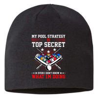 Billiard Pool Player My Strategy Is Top Secret Sustainable Beanie